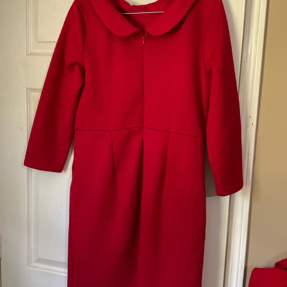 Boden Scarlet Textured Mini Dress - Picture 6 of 8